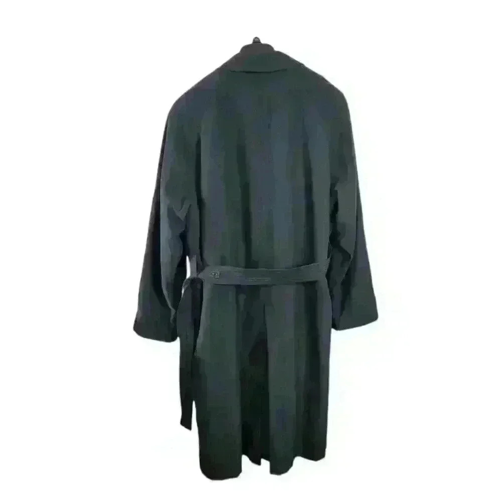 Ralph Lauren Trench Coat Black Jacket Sz 42R - Picture 3 of 14